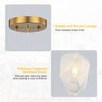 Modern Gold Island Pendant Light White Glass Shade Kitchen Island - product image 5 | Zenvolit