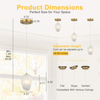 Modern Gold Island Pendant Light White Glass Shade Kitchen Island - product image 8 | Zenvolit