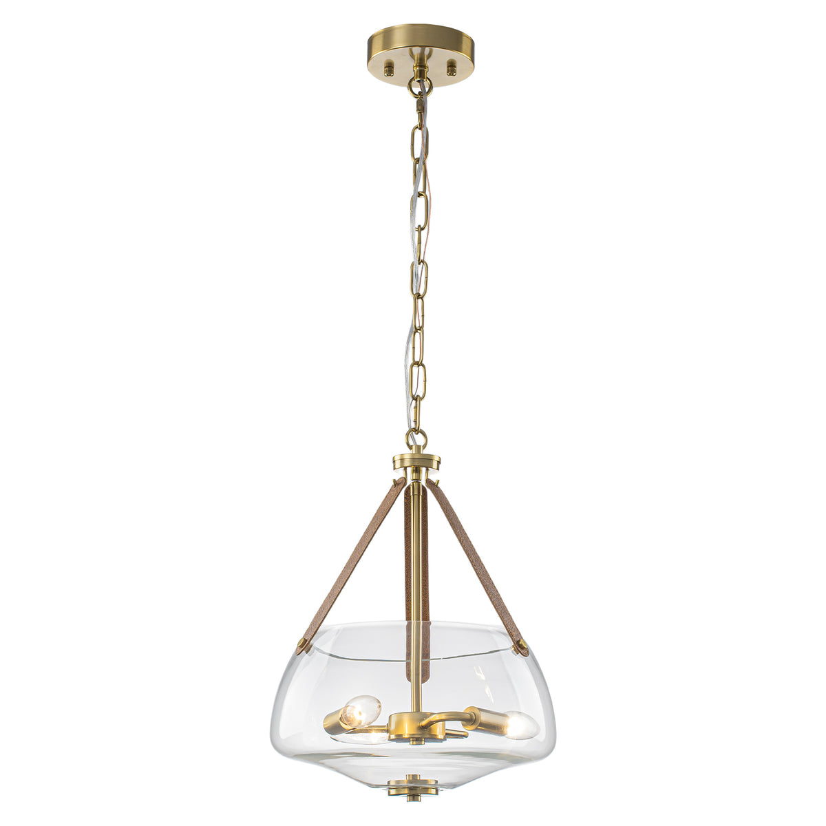 3-Light Modern Farmhouse Glass Chandelier Clear Jar Pendant Light - product image 1 | Zenvolit