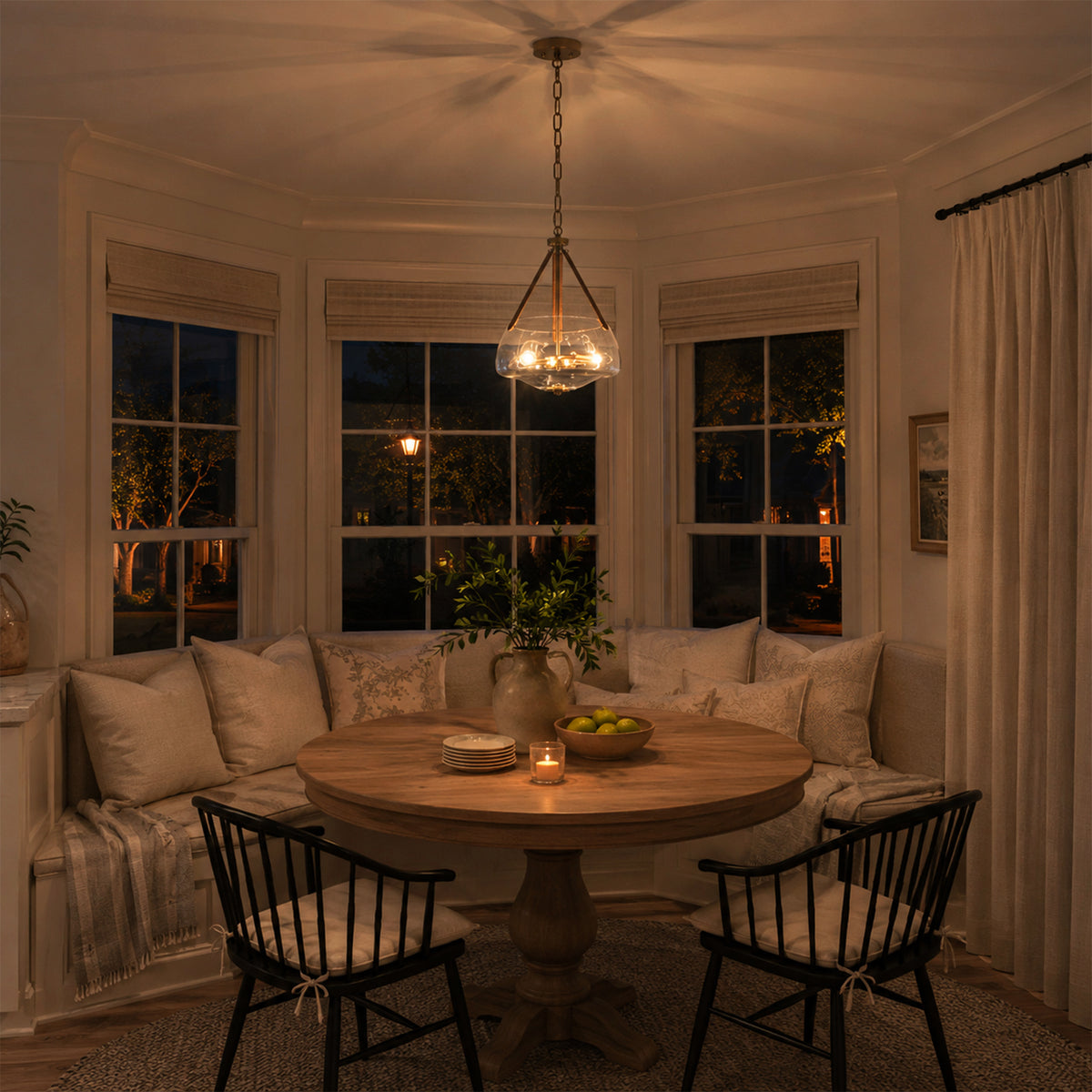 3-Light Modern Farmhouse Glass Chandelier Clear Jar Pendant Light - product image 4 | Zenvolit