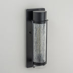 Black Industrial Crackle Glass Outdoor Wall Sconce IP44 Waterproof - product image 8 | Zenvolit
