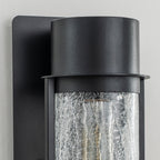 Black Industrial Crackle Glass Outdoor Wall Sconce IP44 Waterproof - product image 10 | Zenvolit