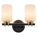 2-Light Bathroom Vanity Light Cylindrical Frosted White Glass Shade Hallway - product image 1 | Zenvolit