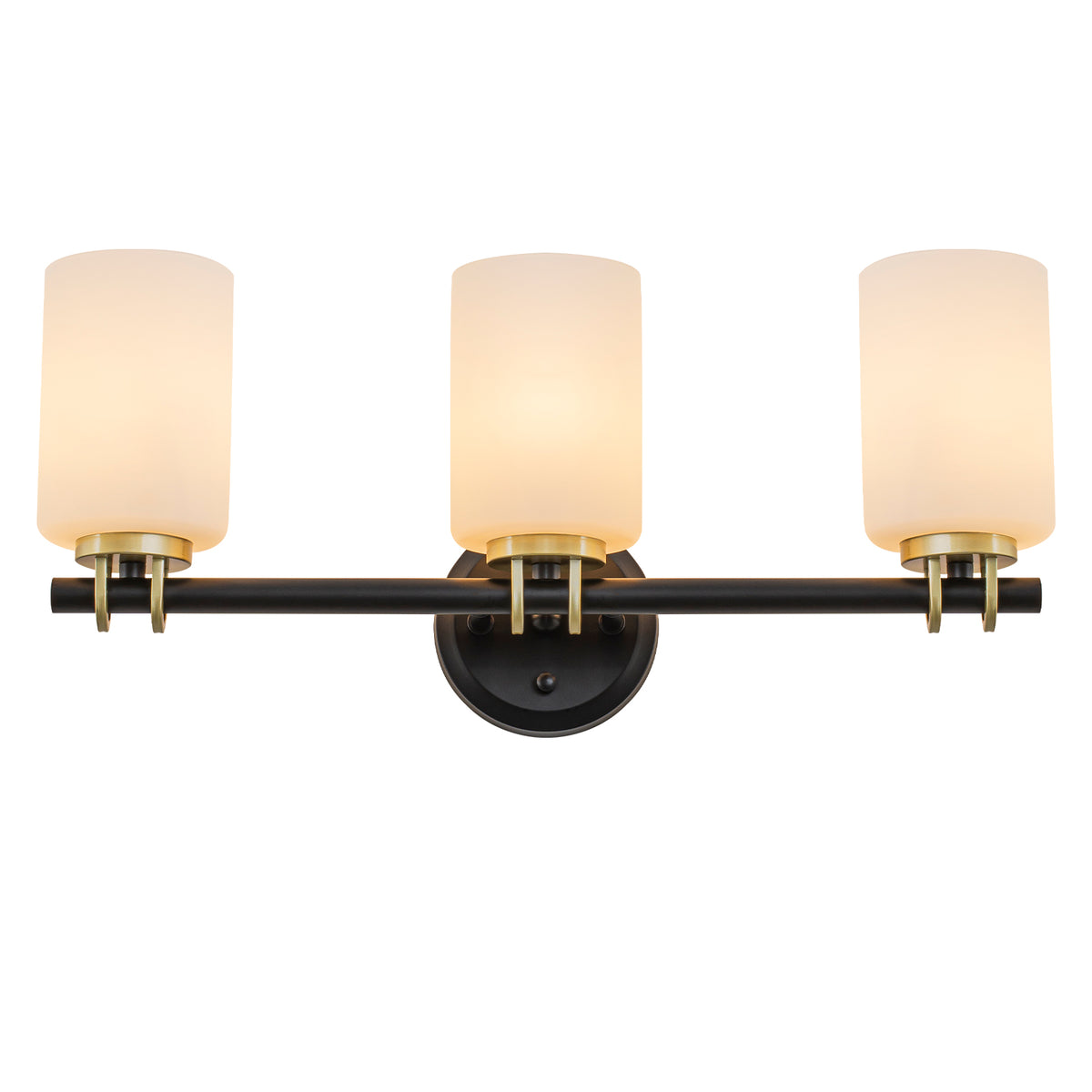 3-Light Bathroom Vanity Light Cylindrical Frosted White Glass Shade Hallway - product image 1 | Zenvolit