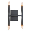 4-Light Modern Matte Black Iron Wall Sconce Metal Vanity Light - product image 2 | Zenvolit