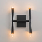 4-Light Modern Matte Black Iron Wall Sconce Metal Vanity Light - product image 9 | Zenvolit