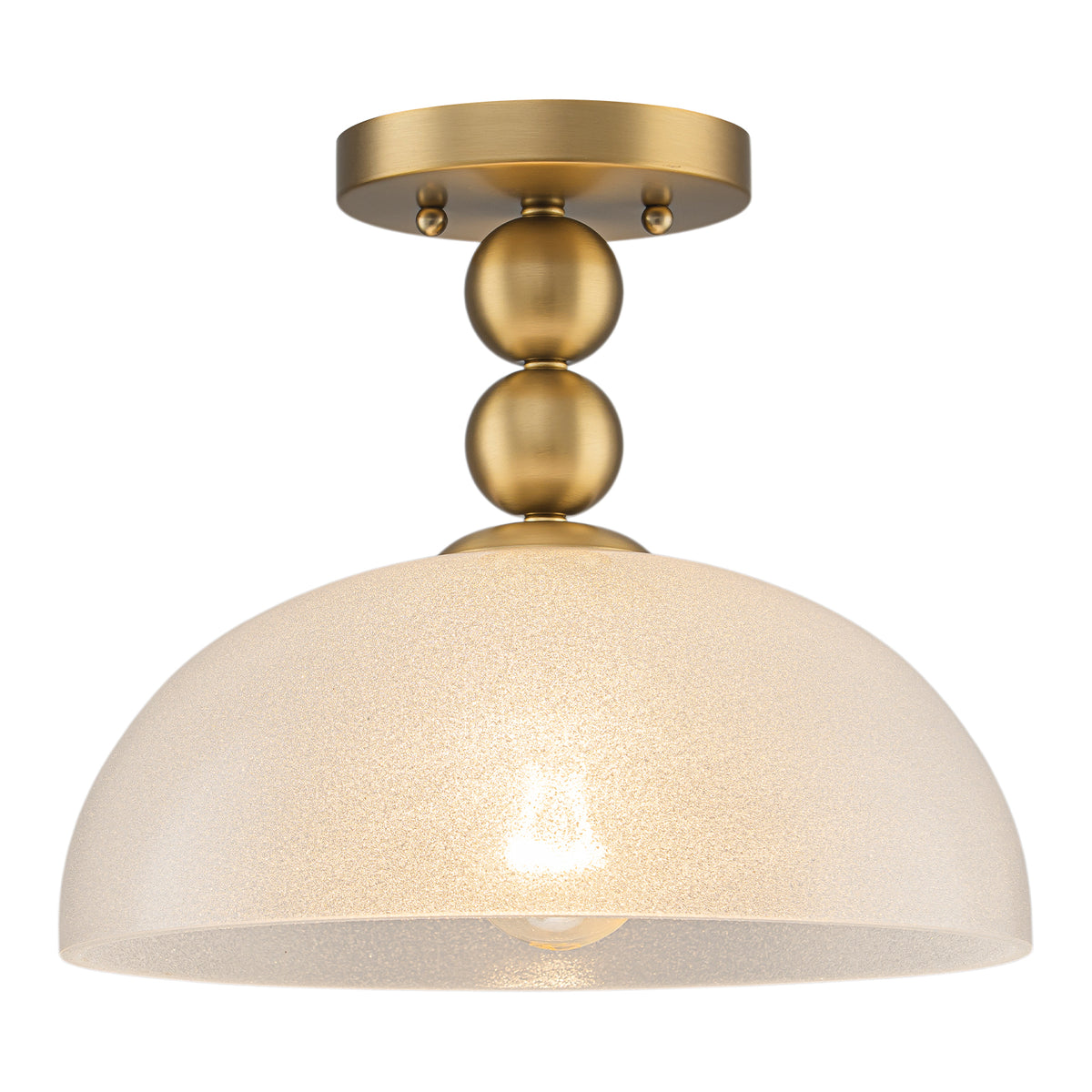 Flush Mount Ceiling Light Clear Glass Dome Shade Modern Hallway - product image 1 | Zenvolit