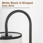 1-Light Farmhouse Matte Black Wall Sconce with Beige Linen Shade - product image 5 | Zenvolit