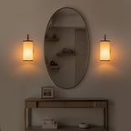 1-Light Farmhouse Matte Black Wall Sconce with Beige Linen Shade - product image 9 | Zenvolit