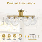6 Light Twisted Glass Flush Mount Chandelier Modern Ceiling Light - product image 4 | Zenvolit