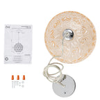 9.84 in. 1-Light Modern Chrome Island Pendant Light with Globe Glass Shade for Dining, Kitchen Island