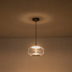 10-Watt 1-Light Modern Dimmable Integrated LED Pendant Light with Drum Shade for Kitchen Island