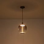 10-Watt 1-Light Modern Dimmable Integrated LED Pendant Light with Drum Shade for Kitchen Island