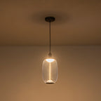10-Watt 1-Light Modern Dimmable Integrated LED Pendant Light with Drum Shade for Kitchen Island
