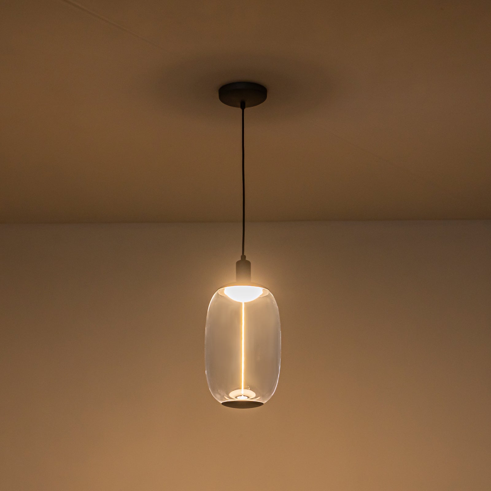 10-Watt 1-Light Modern Dimmable Integrated LED Pendant Light with Drum Shade for Kitchen Island