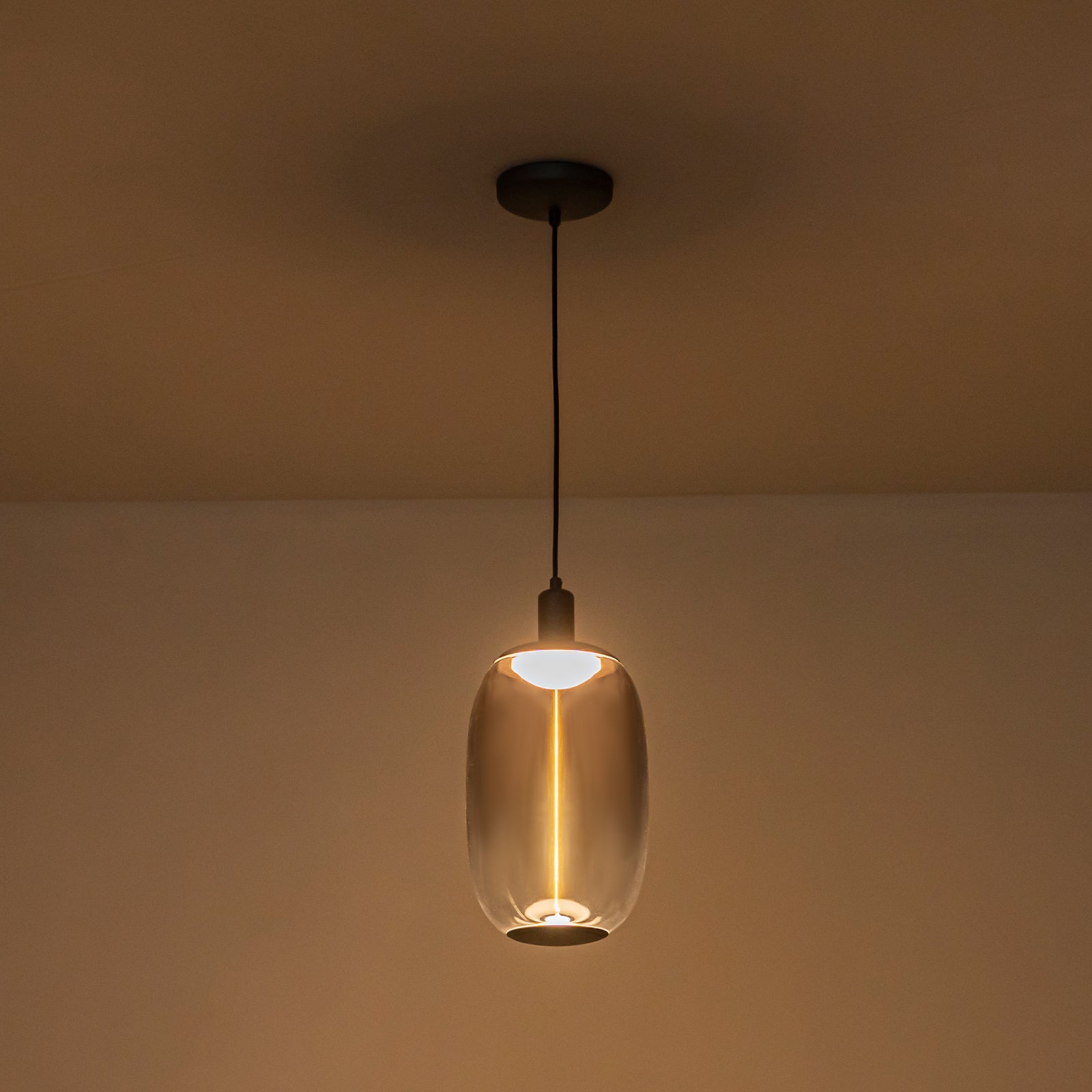 10-Watt 1-Light Modern Dimmable Integrated LED Pendant Light with Drum Shade for Kitchen Island